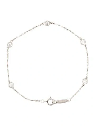Pre-owned Tiffany & Co Platinum Diamonds By The Yard® Bracelet, 6.5" In Multi