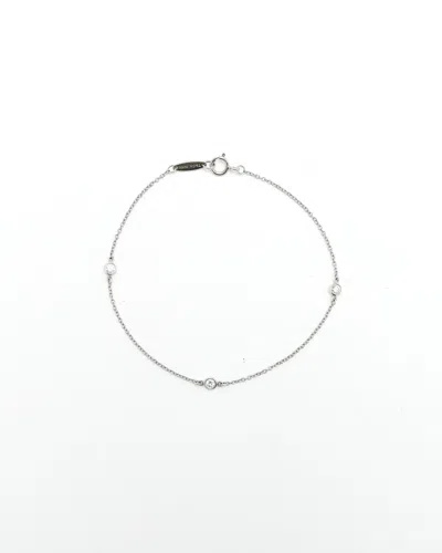 Tiffany & Co Platinum Diamonds By The Yard Bracelet In Silver