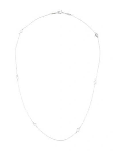 Pre-owned Tiffany & Co Platinum Diamonds By The Yard Diamond Station Necklace, 16" In Multi