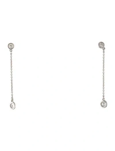 Pre-owned Tiffany & Co Platinum Diamonds By The Yard Drop Earrings In Multi