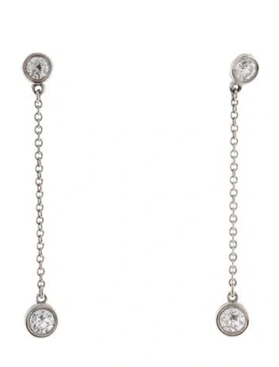 Pre-owned Tiffany & Co Platinum Diamonds By The Yard Drop Earrings In Multi