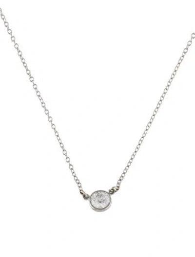 Pre-owned Tiffany & Co Platinum Diamonds By The Yard Pendant Necklace, 16" In Multi