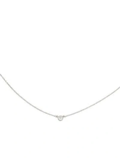 Pre-owned Tiffany & Co Platinum Diamonds By The Yard Pendant Necklace, 16.25" In Multi