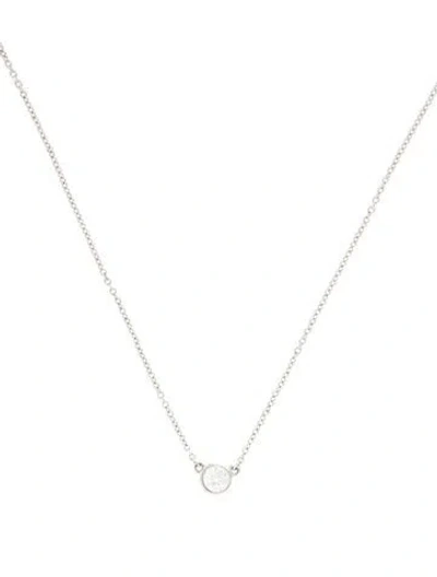 Pre-owned Tiffany & Co Platinum Diamonds By The Yard® Pendant Necklace, 16.25" In Multi
