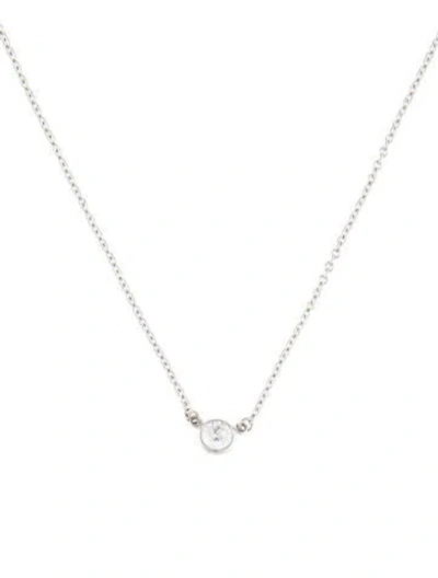 Pre-owned Tiffany & Co Platinum Diamonds By The Yard Single Pendant Necklace, 16" In Multi