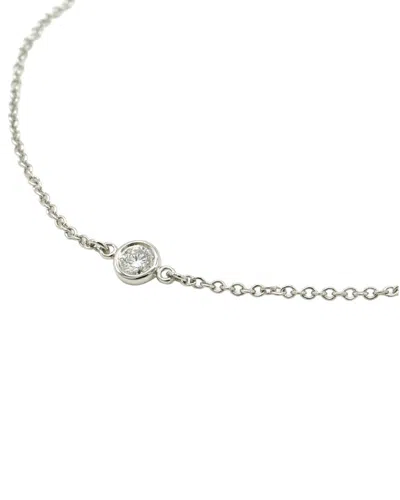 Pre-owned Tiffany & Co . Platinum Elsa Peretti By The Yard Bracelet (authentic Pre-loved)