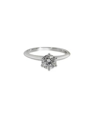 Pre-owned Tiffany & Co . Platinum Engagement Ring (authentic Pre-loved) In Silver