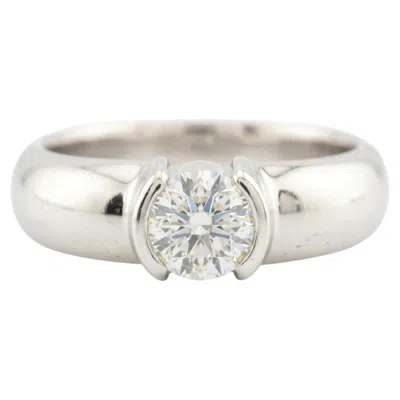 Pre-owned Tiffany & Co . Platinum Etoile 0.51 Carat Vvs1 Diamond Solitaire Ring In Multiple