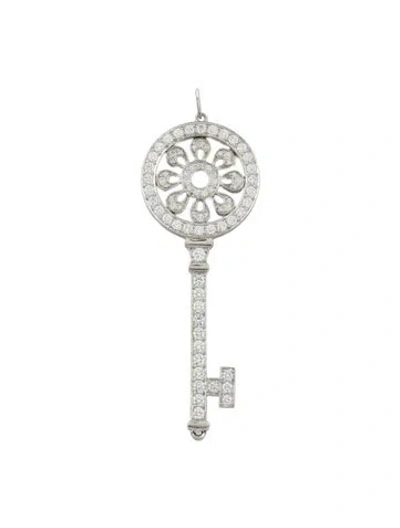 Pre-owned Tiffany & Co Platinum Key Petals Pendant, 2.5" In Multi