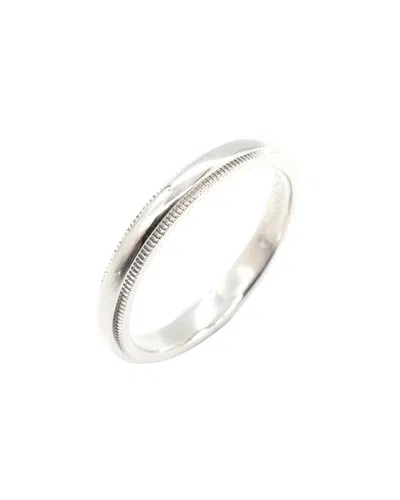 Pre-owned Tiffany & Co . Platinum Milgrain Ring (authentic Pre-loved)