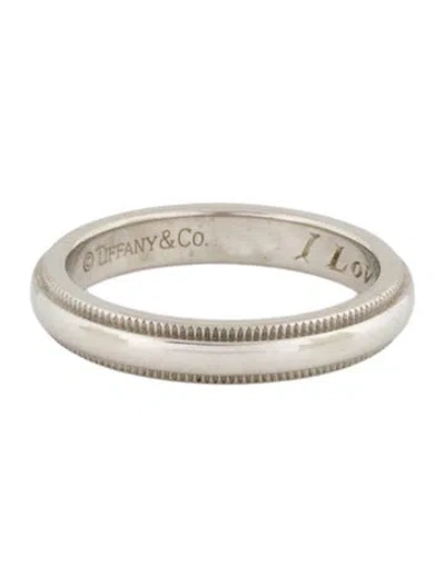 Pre-owned Tiffany & Co Platinum Milgrain Wedding Band In Multi