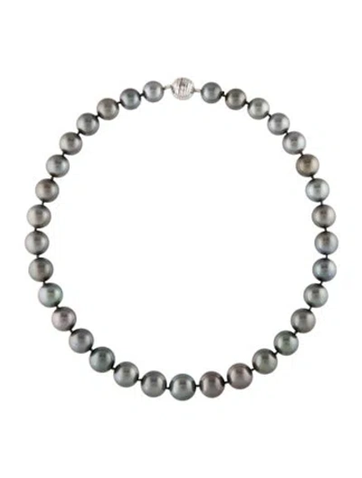 Pre-owned Tiffany & Co Platinum Pearl Graduated Strand Necklace, 18.5" In Multi