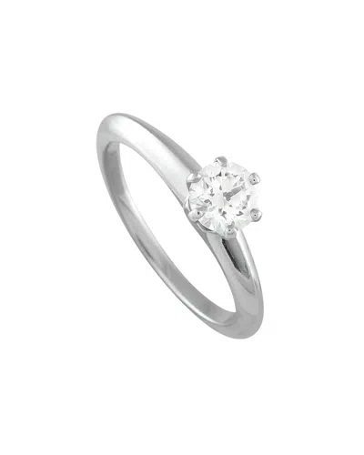 Tiffany & Co . Platinum Ring (authentic Pre-loved) In Silver