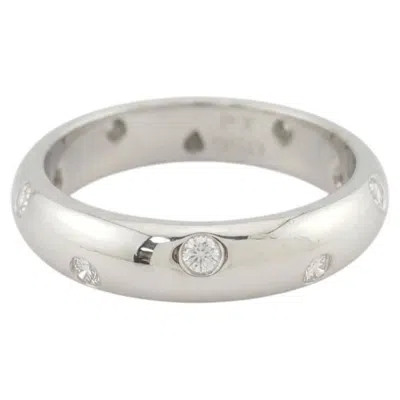 Pre-owned Tiffany & Co . Platinum Round Brilliant Cut Diamond Etoile Band Ring In Multiple