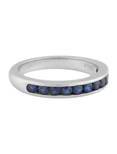 Pre-owned Tiffany & Co Platinum Sapphire Band In Multi