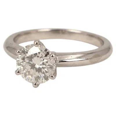 Pre-owned Tiffany & Co . Platinum Solitaire Diamond Engagement Ring In Multiple