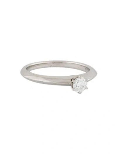Pre-owned Tiffany & Co Platinum The Tiffany® Setting Diamond Engagement Ring In Multi