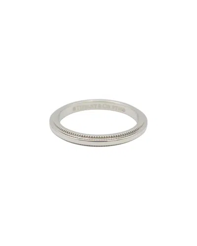Pre-owned Tiffany & Co Platinum  Milgrain Ring (authentic Pre-loved)