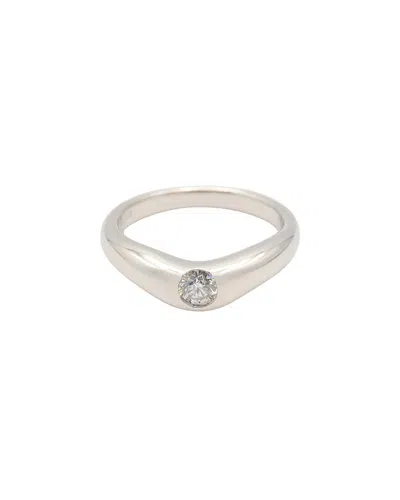 Pre-owned Tiffany & Co Platinum  Platinum Diamond Curved Band Ring  (authentic Pre-loved)