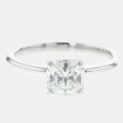 Pre-owned Tiffany & Co Platinum True Engagement Diamond Ring Eu 52