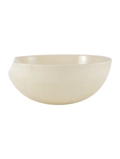 Pre-owned Tiffany & Co Porcelain Elsa Peretti Thumbprint Bowl In Neutrals