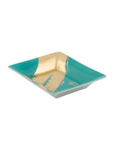 Pre-owned Tiffany & Co Porcelain Tray In Blue