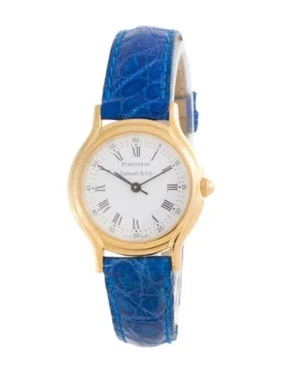 Pre-owned Tiffany & Co Portfolio Watch In Multi