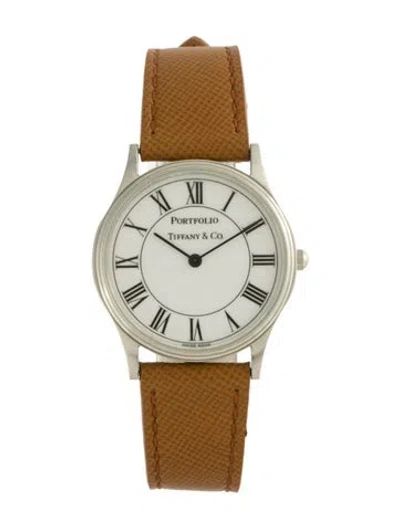 Pre-owned Tiffany & Co Portfolio Watch In Multi