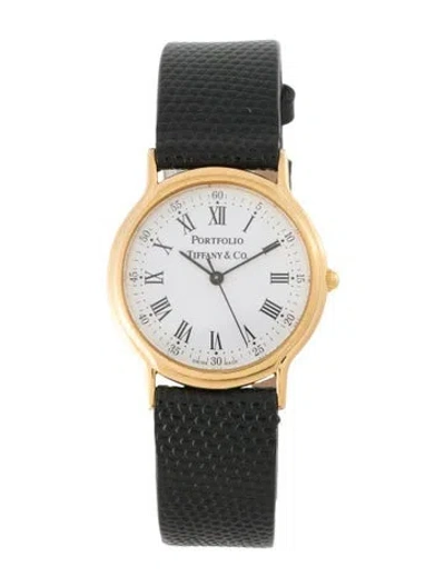 Pre-owned Tiffany & Co Portfolio Watch In Multi
