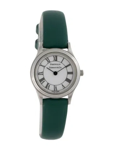 Pre-owned Tiffany & Co Portfolio Watch In Multi