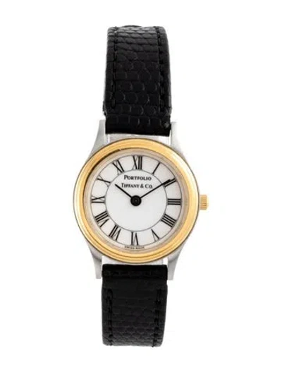Pre-owned Tiffany & Co Portfolio Watch In Multi