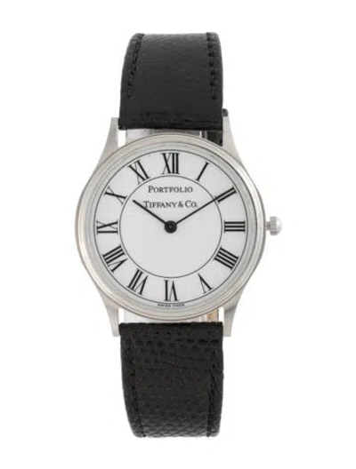 Pre-owned Tiffany & Co Portfolio Watch In Multi