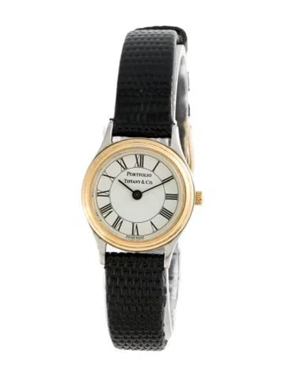 Pre-owned Tiffany & Co Portfolio Watch In Multicolor