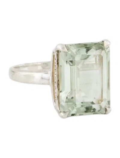 Pre-owned Tiffany & Co Prasiolite Sparklers Cocktail Ring In Multi