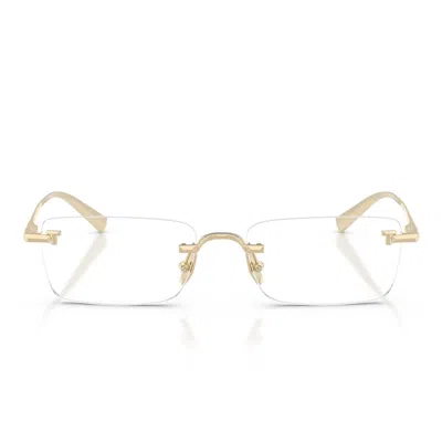 Tiffany & Co . Prescription Glasses Tf1177 Kb 6220 Pale Gold Plated/transparent Unisex