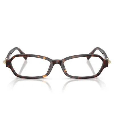 Tiffany & Co . Prescription Glasses Tf1177 Kb 6222 Rose Gold Plated/transparent Unisex In Black