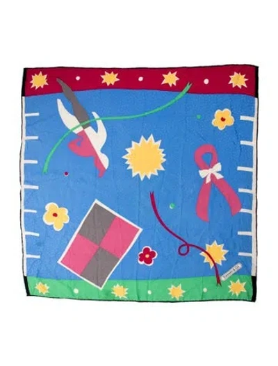Pre-owned Tiffany & Co Printed Scarf In Blue