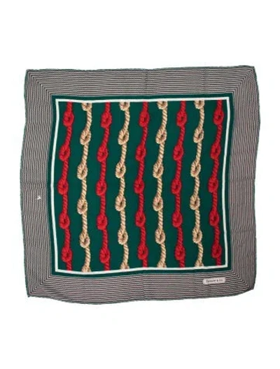 Pre-owned Tiffany & Co Printed Scarf In Green
