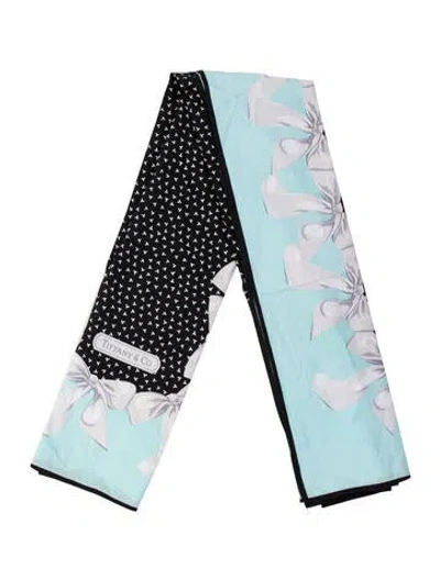 Pre-owned Tiffany & Co Printed Shawl In Blue