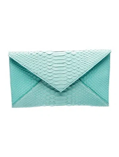 Pre-owned Tiffany & Co Python Clutch In Blue