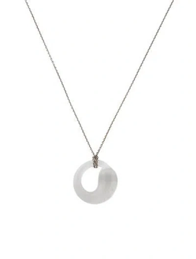 Pre-owned Tiffany & Co Quartz Eternal Circle Pendant Necklace, 17" In Multi