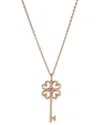 Tiffany & Co . Quatrefoil Key 18k Rose Gold Pendant (authentic Pre-loved) In Gold