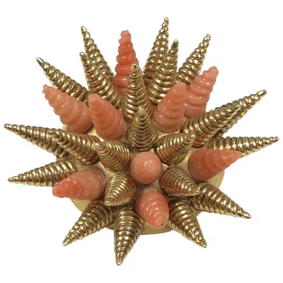 Pre-owned Tiffany & Co . Rare And Iconic Gold And Coral Large Sea Urchin Brooch In Red