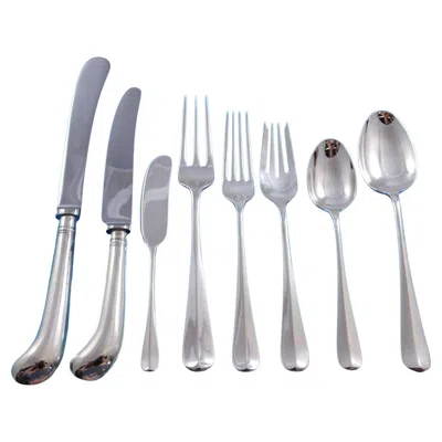 Pre-owned Tiffany & Co Rat Tail By Tiffany And Co. Sterling Silver Flatware Set Service 100 Pcs Dinner
