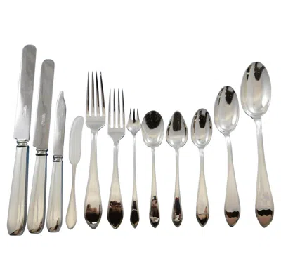 Pre-owned Tiffany & Co Reeded Edge By Tiffany Sterling Silver Flatware Set Service 255 Pcs Dinner Huge