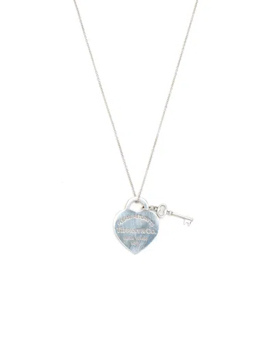 Tiffany & Co Return To Heart Key Necklace In Metallic