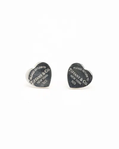Tiffany & Co Return To Love Heart Earrings In Black