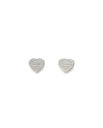 Tiffany & Co Return To Love Heart Earrings In White