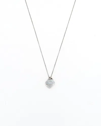 Tiffany & Co Return To Mini Double Heart Pendant Necklace In Silver