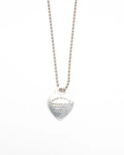 Tiffany & Co Return To Tiffany Bead Heart Long Necklace In Metallic